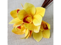 Orquídea Cymbidium simulada (Impresión 3D táctil, rama de 4 cabezas)