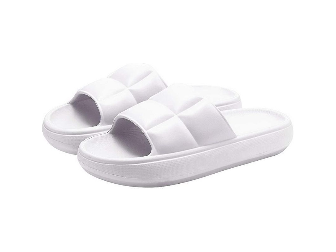 Pantuflas de baño Fast EVA, abiertas por delante, suaves y antideslizantes, para hombre y mujer, blancas.
