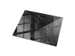 Tapa De Mesa Rectangular Espelharte (120x80 Cm - Patrón De Mármol Con Vetas - Negro)