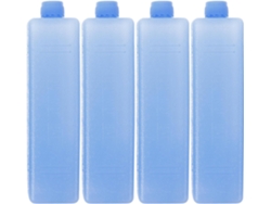 Bolsas de hielo reutilizables para nevera portátil, 4 unidades, color azul.