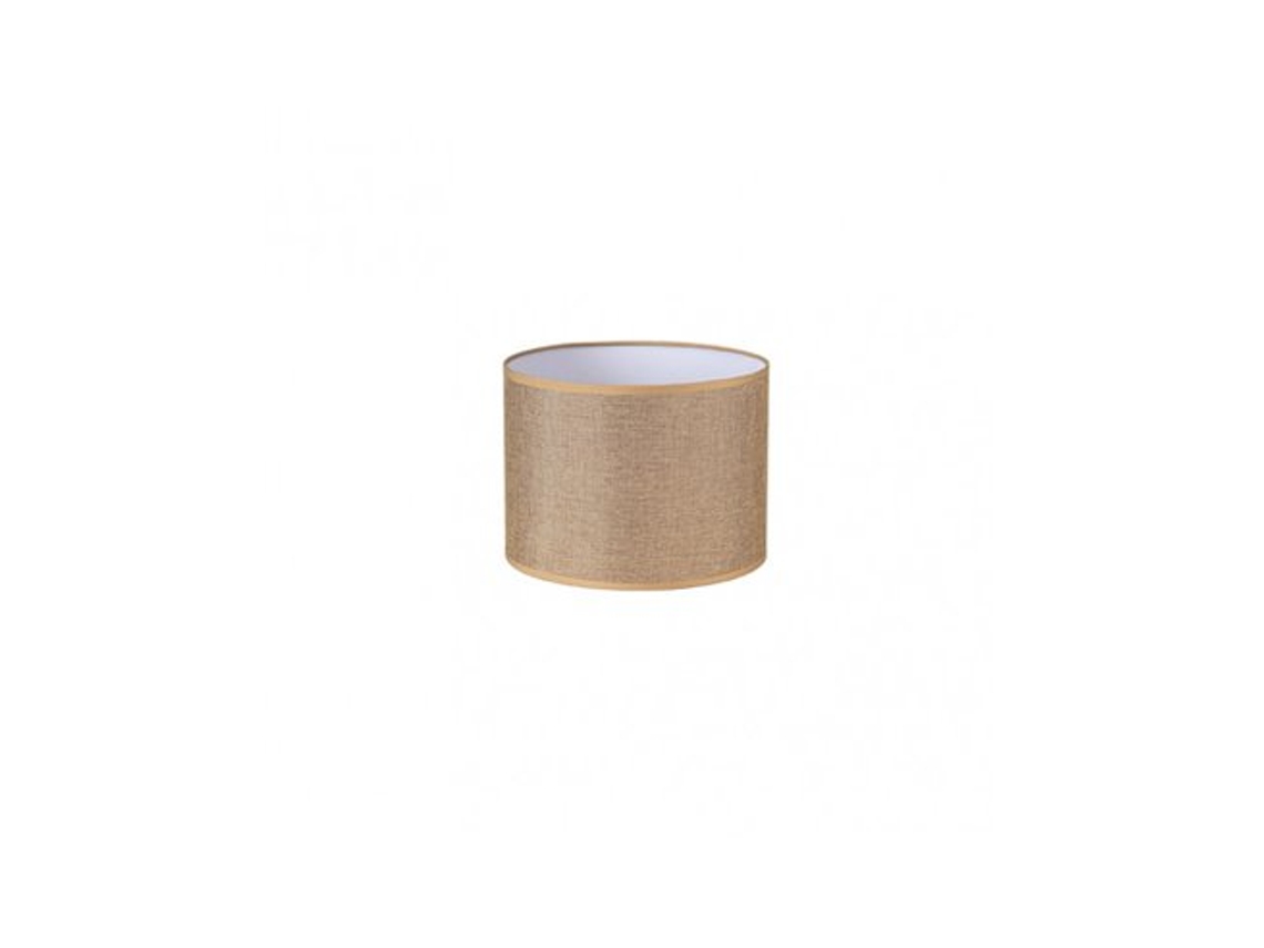 Pantalla Cilindrica Jin E27 Marron 25Dx25dx20h Cm Tejido Saco-yute