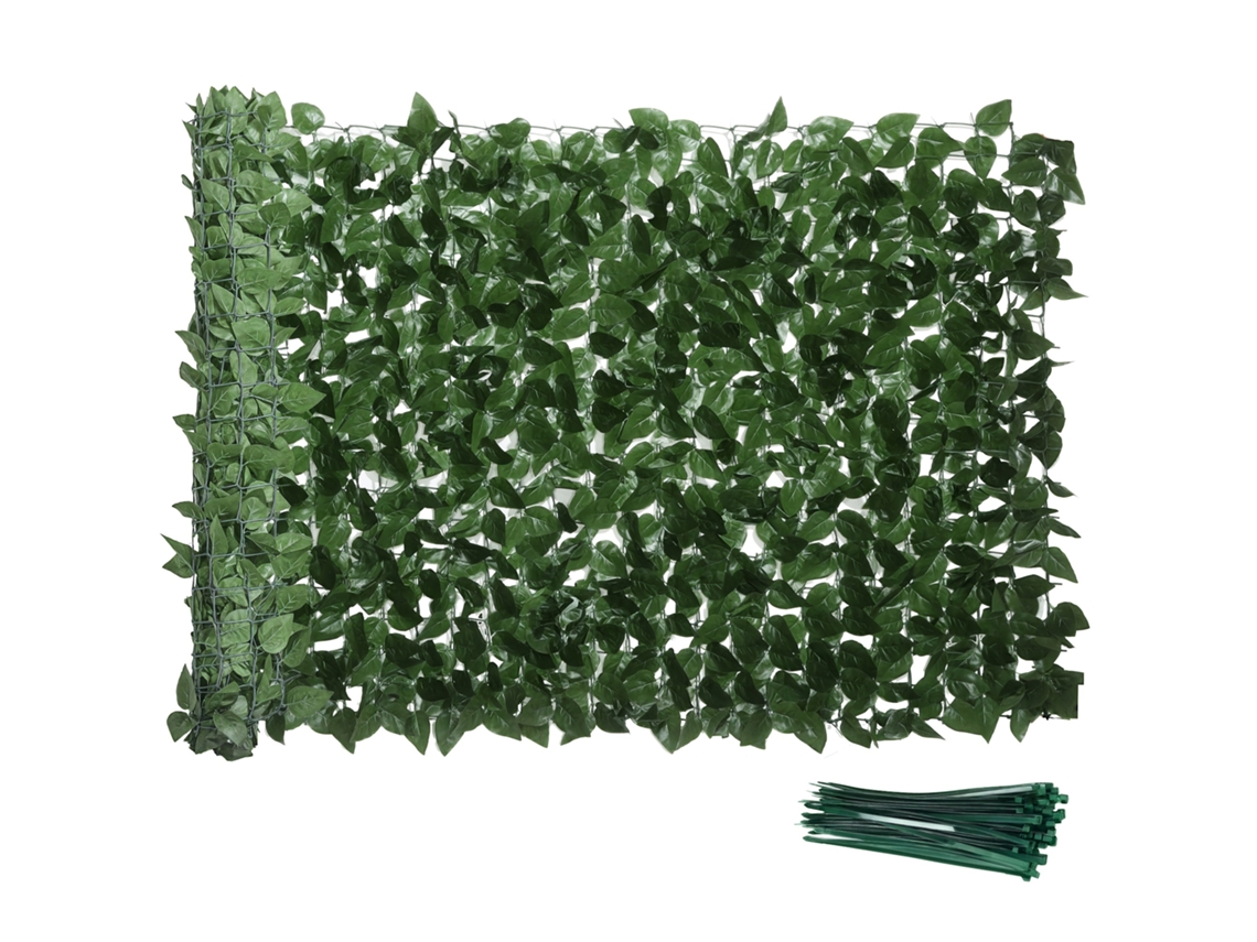 Seto Artificial Enrollable 3x1 M Hojas Uv Privacidad Verde