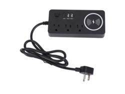 Regua De Energia 7 Em 1 Com 3 Tomadas Ac 3 Portas Usb E Carregador Sem Fio Smart 110cm