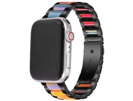 Correa Acero Inoxidável + Resina Turmalina para Apple Watch Series 6 40Mm