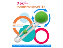 Cortadora De Papel Circular Rotativa Manual Con Cabezales De Repuesto Para Manualidades Y Tarjetas.