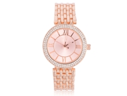 Relógio Feminino De Quartzo Simples Fashion Lvpai Com Pulseira De Metal Dourado Rosa Branco