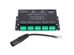 Controlador/decodificador Dmx512 De 12 Canales Para Tiras Led Rgb, Dc5-24v, Decodificador Pwm Con 256 Niveles De Gris.