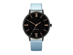 Reloj de cuarzo clásico, elegante, de estilo ejecutivo, unisex, color azul, ideal como regalo.