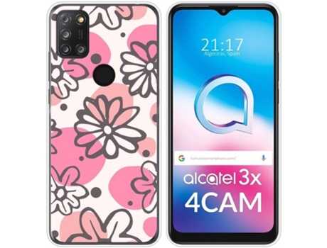 Carcasa Alcatel 3X 4CAM TUMUNDOSMARTPHONE Dibujos Transparente Flores 09 Multicolor