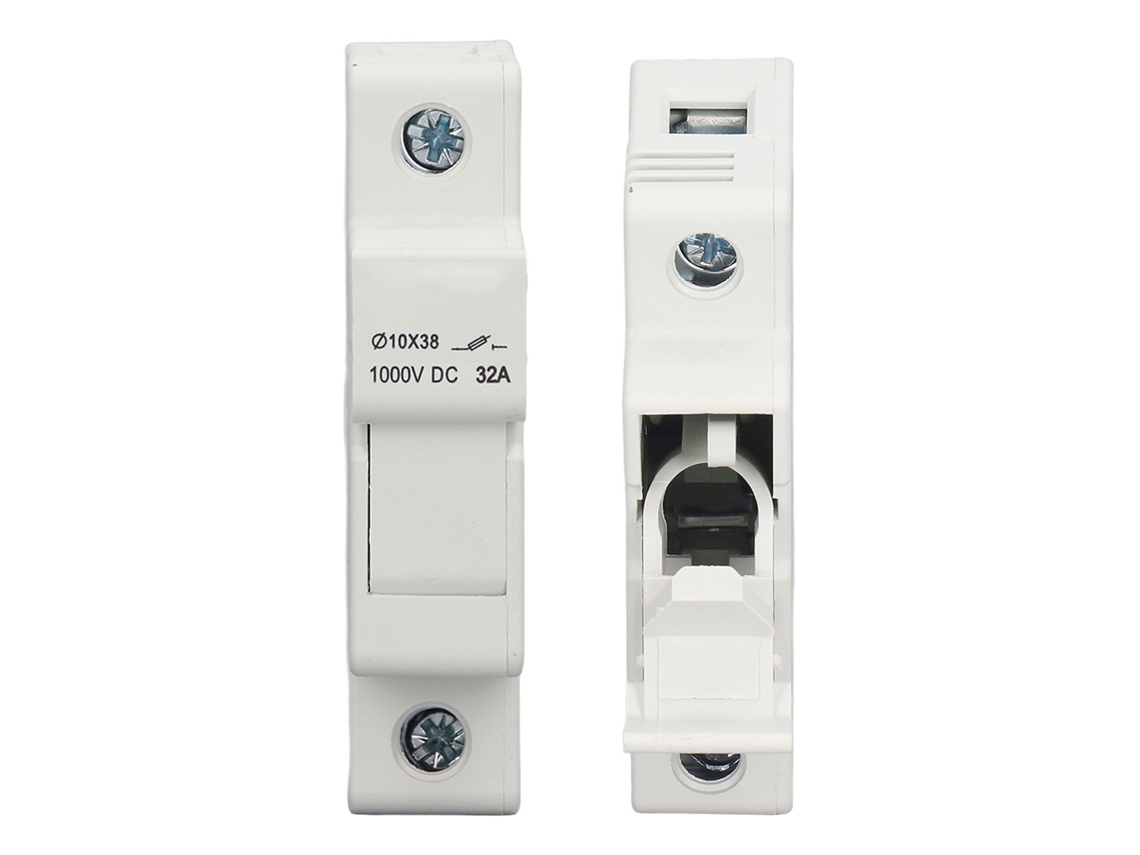 6pcs Fusibles Fotovoltaicos 4pcs Portafusibles Din Rail Montaje Conjunto Fv Cilíndrico Dc1000v 32a