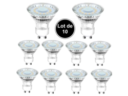 10 Bombillas Led Gu10 Equivalentes A Una Bombilla Halógena De 50w, 4w, L