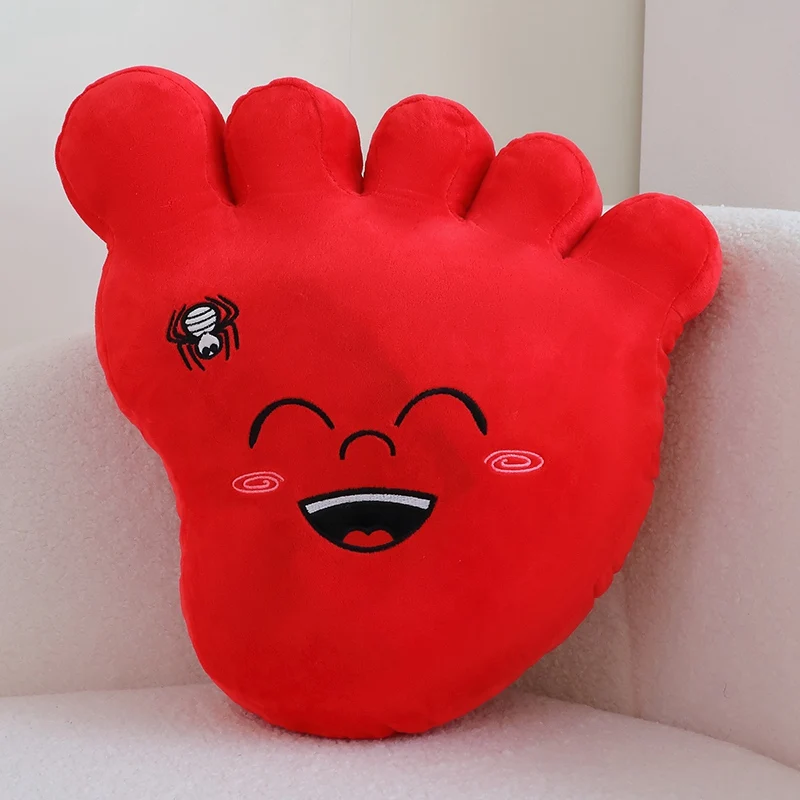 (rojo 50cm) Cojín De Sofá Con Forma De Huella De Adulto