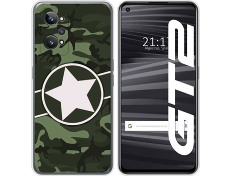 Carcasa para Realme GT 2 5G TUMUNDOSMARTPHONE Dibujos Camuflaje 01 Multicolor