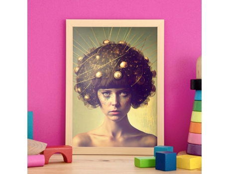 NACNIC Poster Conexiones En Estilo Surrealismo Cinematográfico Ilustraciones Y Grabados De Historieta Abstracta Y Artística A4 Marcos Blancos