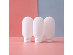 (estilo C) Tres Botellas Rellenables De 60 Ml, Sellables Y Apretables.