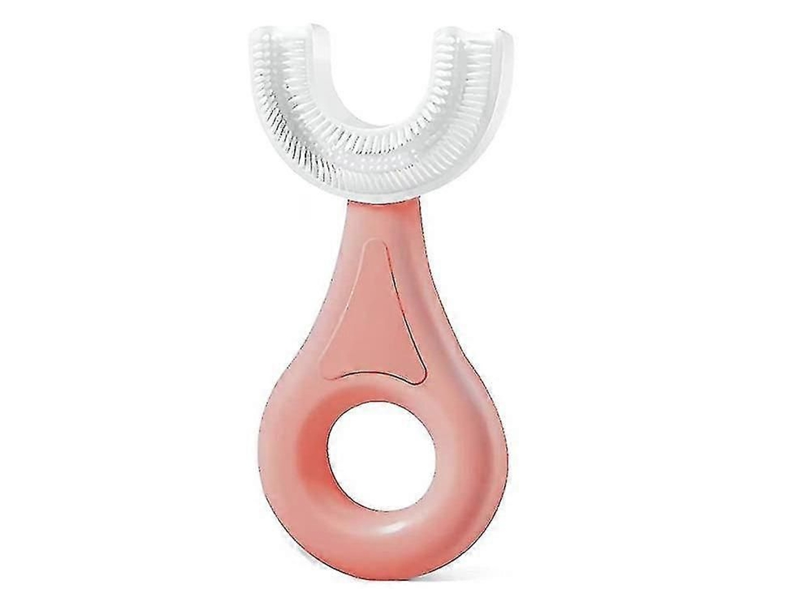 Cepillo de dientes infantil en forma de U para bebés y niños pequeños con cabezal de silicona suave, apto para uso alimentario, GOKOCO