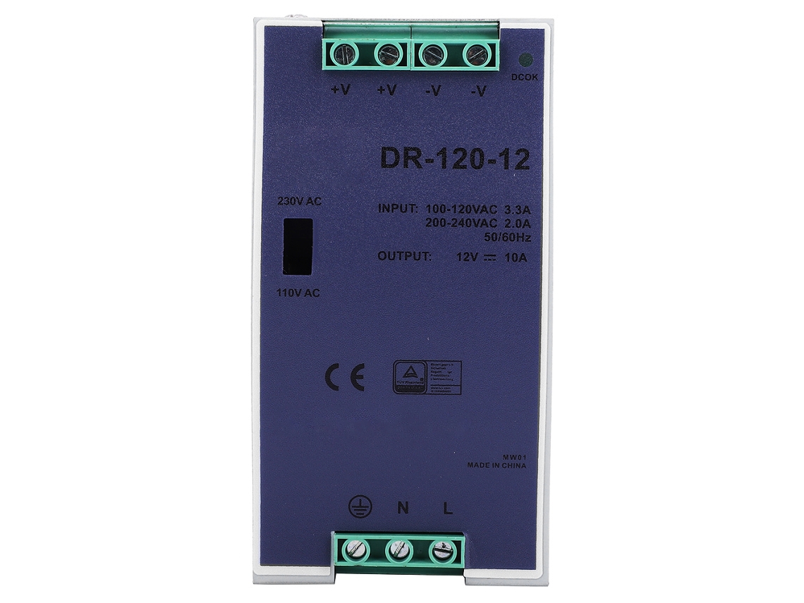 Fuente De Alimentación Din Rail Dr-120-12 De Alta Precisión 120w 12v Para Equipo Industrial