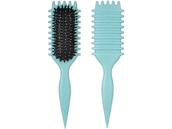 Cepillo De Cerdas Para Peinar Cabello Rizado, Verde