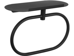 Soporte De Pared De Acero Inoxidable Con Aro Para Toallas Y Estante Integrado.