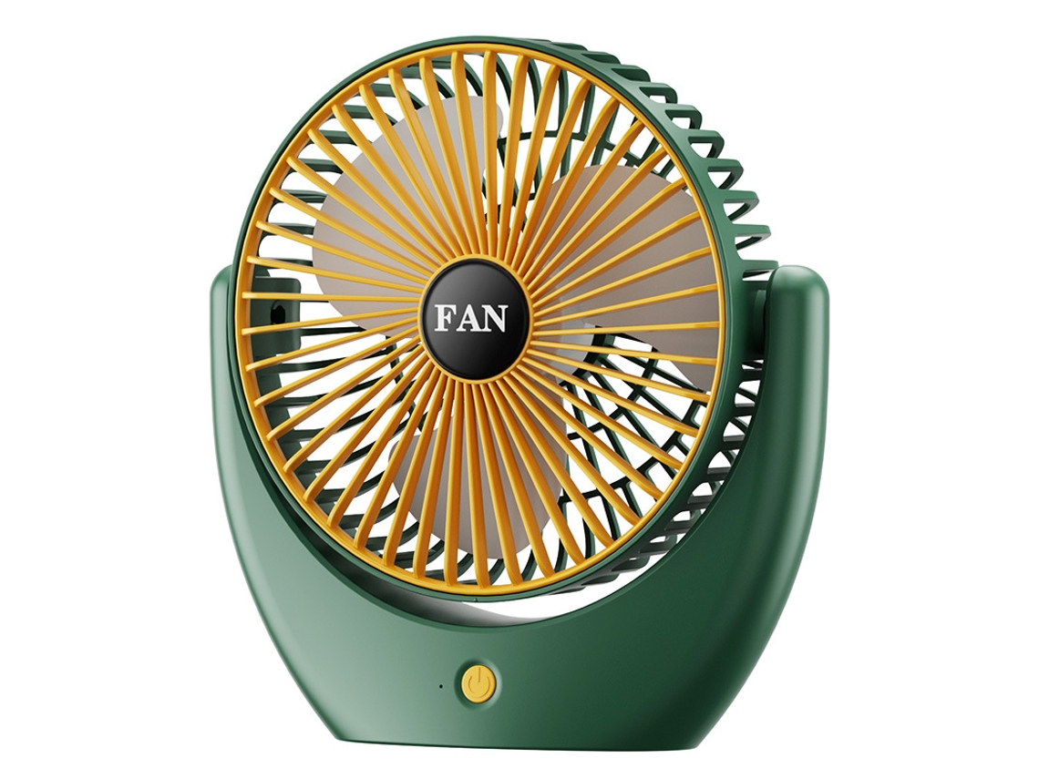 Ventilador De Escritorio Usb - Recargable - Verde