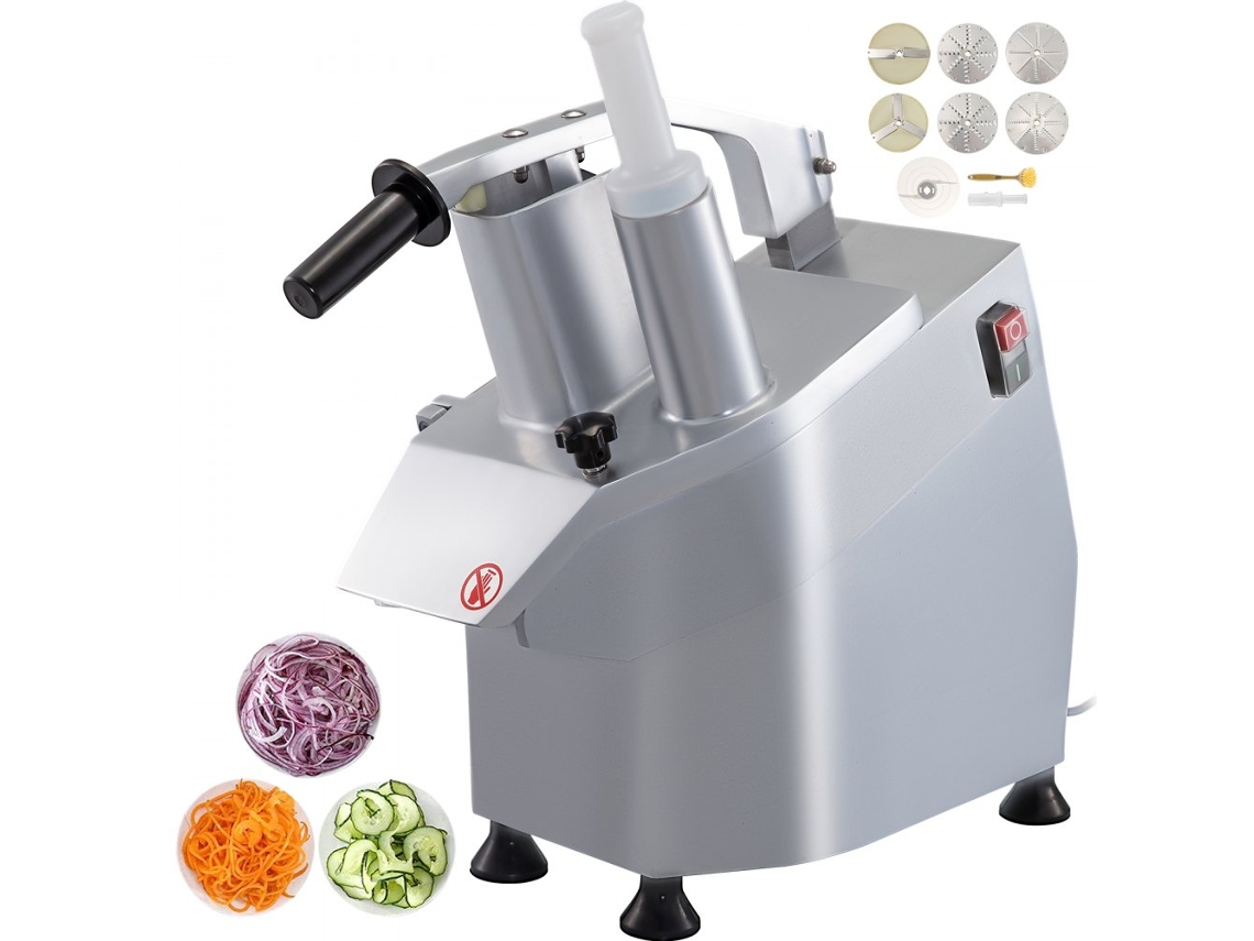 Cortador y rallador eléctrico de verduras y queso Tekmaquinas de 550 W con discos de acero inoxidable