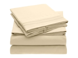 2026-39970-conjunto De Sábanas Para Cama Twin - Niños Suaves Resistentes Arrugas Manchas - Beige 3 Piezas