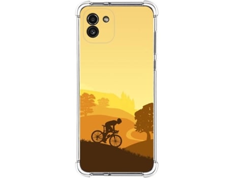 Carcasa para Samsung Galaxy A03 TUMUNDOSMARTPHONE Dibujos Antigolpes Ciclista Multicolor