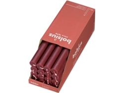 Bolsius Velas de mesa Shine 16 uds rojo velvet 27 cm