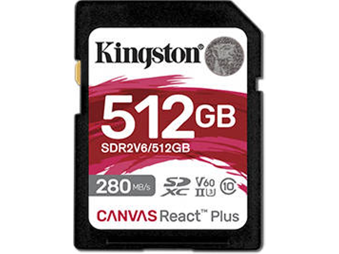 Tarjeta de Memoria KINGSTON SDXC Canvas React Plus V60 SD 512 GB