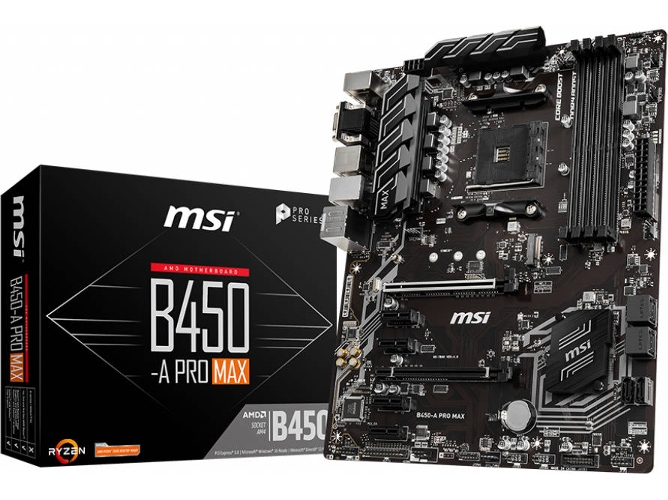 Placa Base MSI B450-A Pro Max (Socket Zócalo AM4 - AMD B450 - ATX)