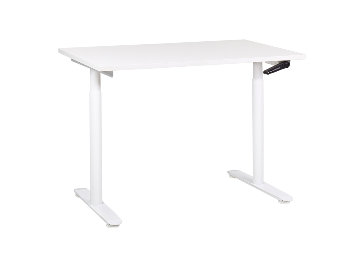 Secretária De Pé Ajustável Manualmente Destinas Branco 120 Cm 72 Cm