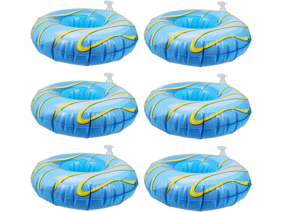 Juego De 6 Posavasos Inflables Para Piscina, Portavasos Flotante De Pvc Para Bebidas.
