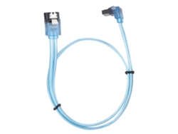 Cable De Datos Sata 3.0 De 50 Cm De Alta Velocidad 6gbps Con Codo De 90° Azul Transparente