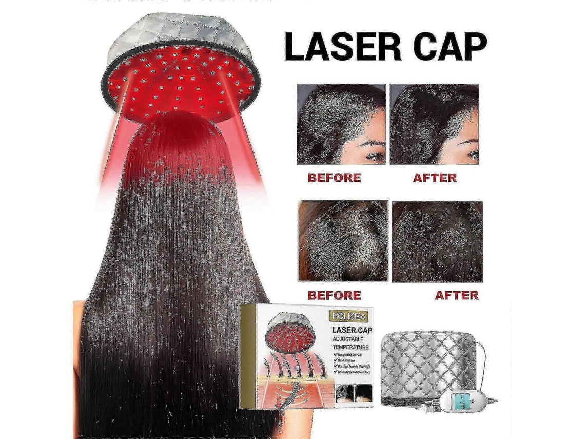 Gorro de terapia de luz roja con tecnología LED láser infrarroja para el tratamiento del crecimiento del cabello - Oferta especial del 50% GOKOCO