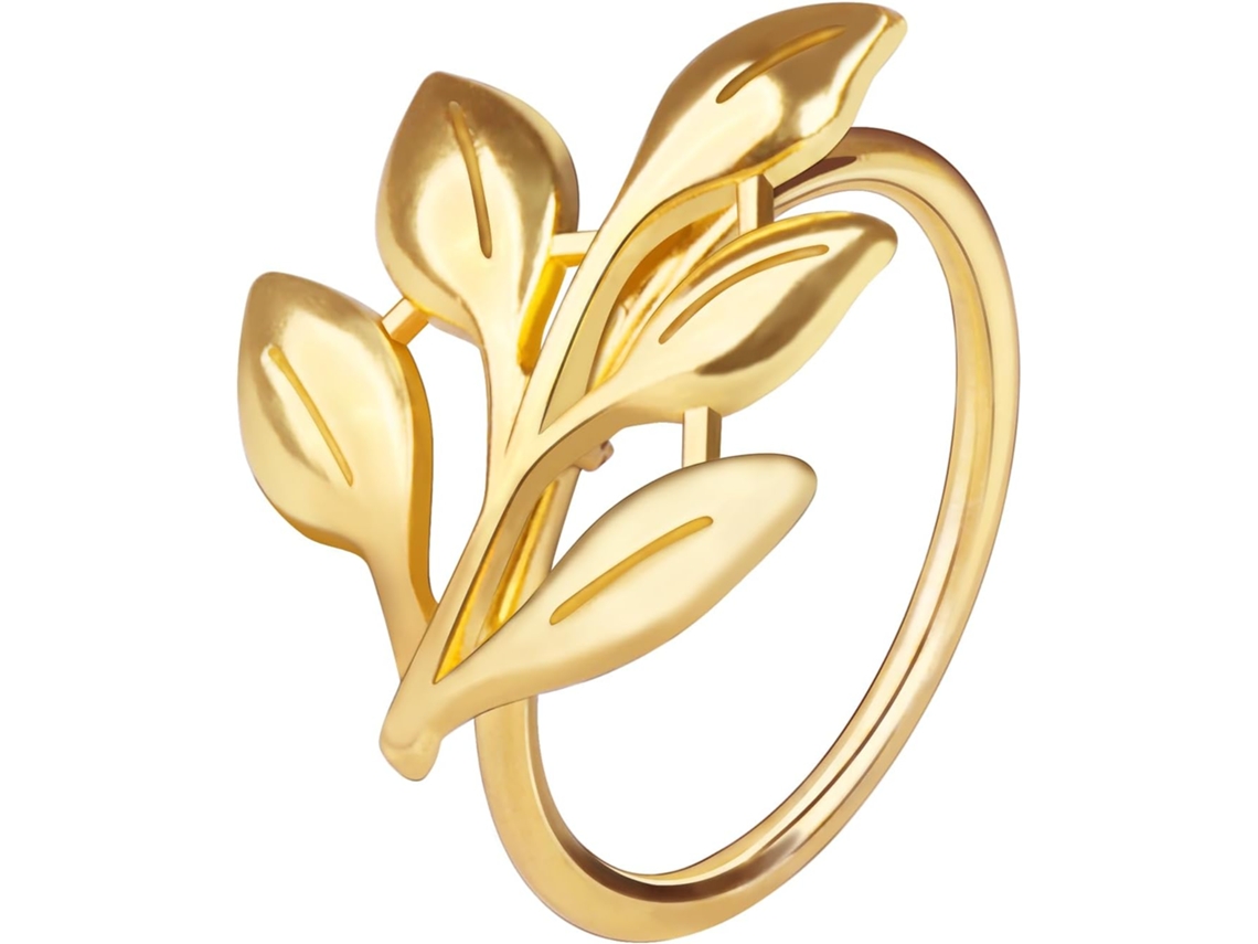 24 servilleteros con hojas otoñales – Servilleteros de metal dorado para decoración de mesas en bodas y Acción de Gracias
