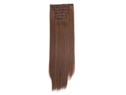 6 Extensiones De Cabello Largas Y Lisas Con Clip Para Uso Diario, 60 Cm, Fibra Química Resistente Al Calor.
