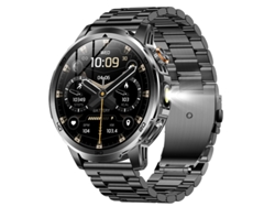 Reloj inteligente AK95 para hombre, batería de 1000 mAh, pantalla HD de 1,85 pulgadas, brújula, IP68 (negro)