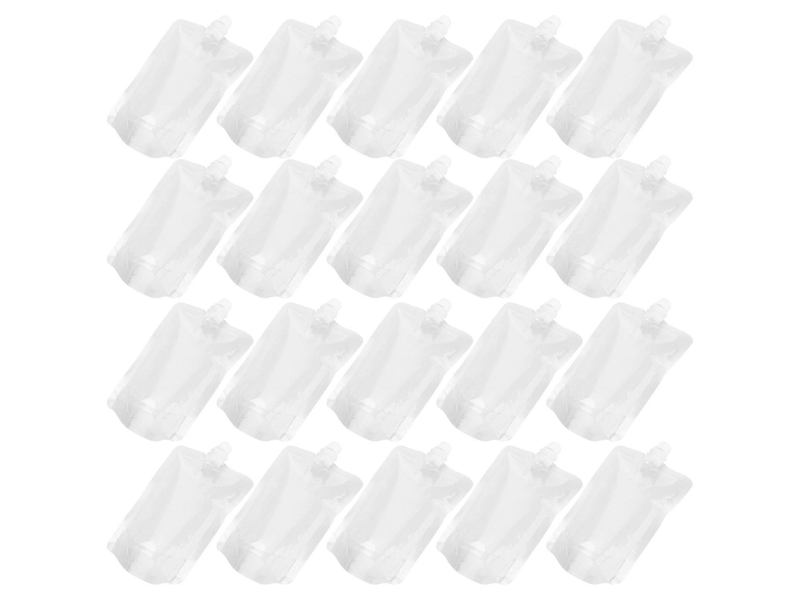 Bolsas reutilizables para bebidas, tipo bolsa, plegables, aptas para alimentos, ideales para la pesca, 250 ml, paquete de 50. GOKOCO