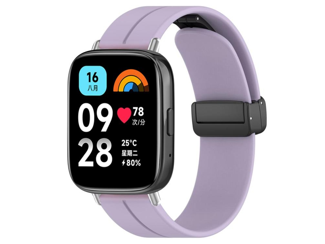 Correa de silicona para Redmi Watch 3 Active/Lite - Cabeza plana - Hebilla negra