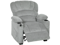 Sillón Relax Reclinable Eléctrico Silencioso Con Función Memoria Reposapiés Mando A Distancia Bolsillo Lateral Gris