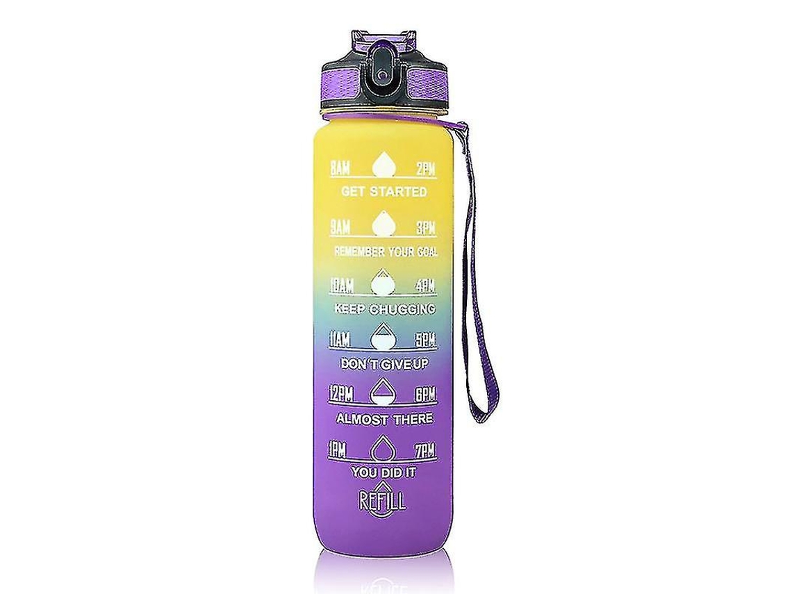 Botella De Agua Deportiva Motivacional De 1000 Ml, A Prueba De Fugas. Rosewell