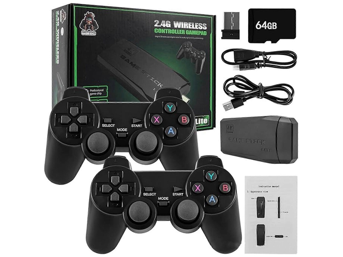M8 Retro 10000 Juegos 4k Hdmi Plug/play Stick 2 Gamepads Inalámbricos 32/64/128gb, 100 Nuevo