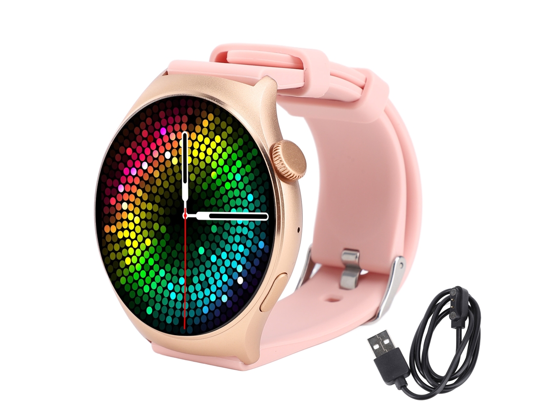 Relógio Inteligente Fitness Tracker Tela Amoled 1.43 Polegadas Resistente À Água Ip68 Para App Gloryfit Rosa