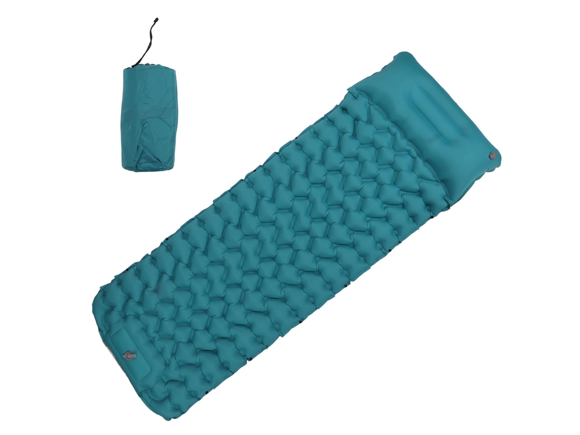 Colchón Hinchable Para Camping Con Diseño Ergonómico Y Bomba De Pie Ligera