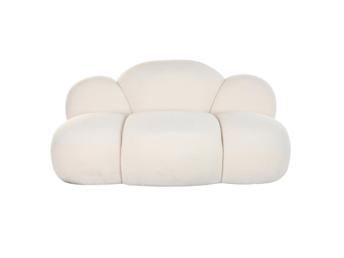 Sofa Poliester Nube Borreguito Blanco 149x76x77cm
