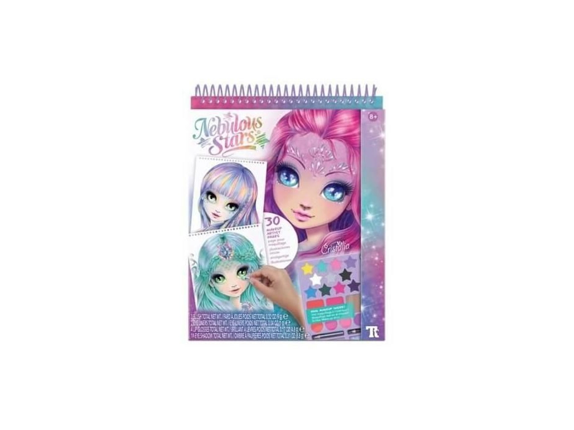 Kit de maquillaje creativo para artistas del maquillaje rosa para niños mayores de 8 años unisex 23 x 2,7 x 30 cm Estrellas nebulosas