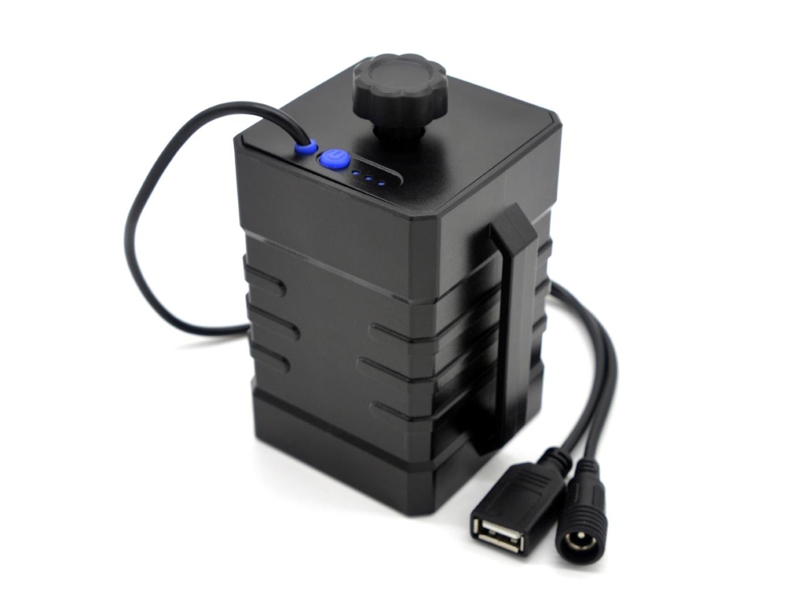 Caja De Baterías 4x26650 Con Entrada 16v Y Salida 5v, Batería De Gran Capacidad Impermeable Con Doble Interfaz