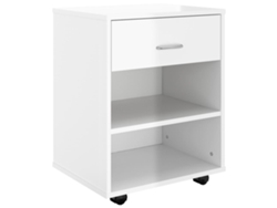 Mueble Blanco Brillo con Ruedas MAISON EXCLUSIVE Derivados de Madera (46x36x59 cm)