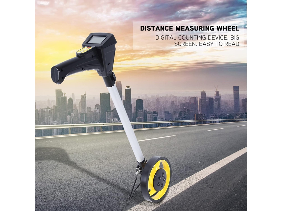 Rueda De Medición Digital Plegable Para Medir A Los Trabajadores De La Construcción En Las Carreteras.