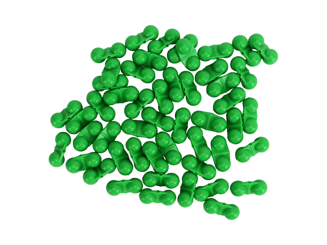 2026rebe-50pcs Cascabeles De Pesca Doble Metal Con Caja Plástica Para Atraer Peces Marinos Verde